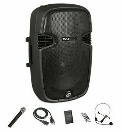 PYLE-PPHP1241WMU-UHF-Wireless-Microphone-&amp-Portable-Bluetooth-PA-Speaker-System-product-image