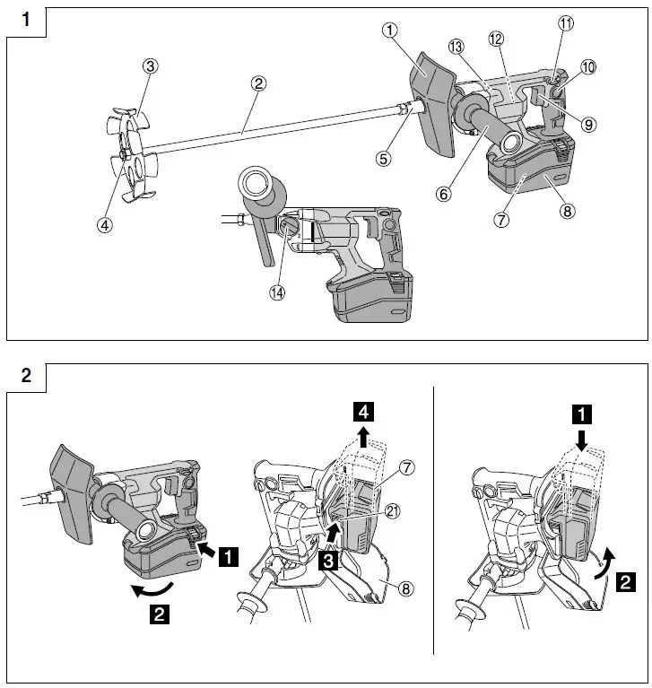 HiKOKI UM 36DA 36V Cordless Stirring Machine fig 1