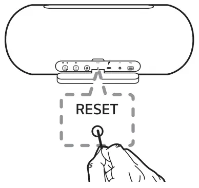 LG Portable Bluetooth Speaker - RESET button