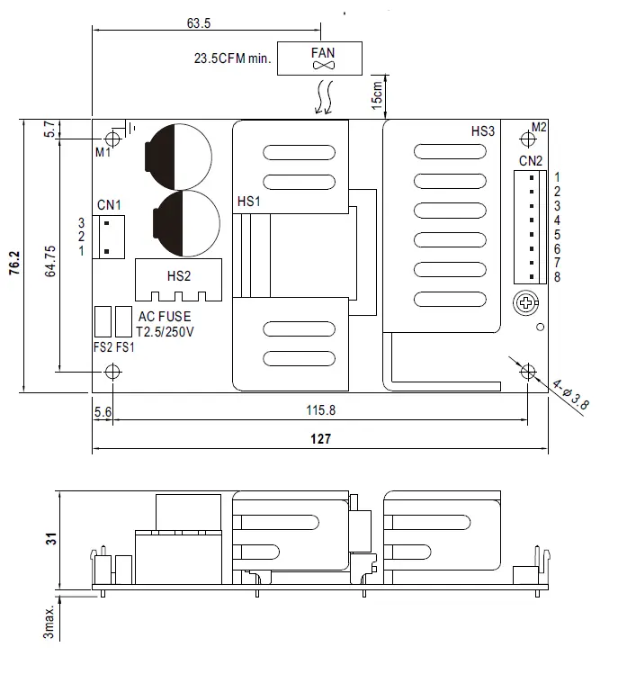 MEAN WELL RPD-75 Series 75W Dual Output Medical Grade 5