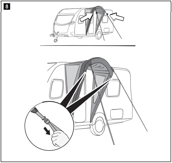 Portico AIR 180 S Side Wing Canopy Using the canopy