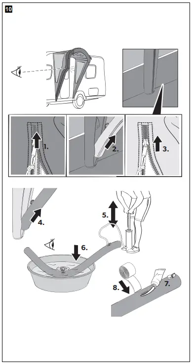 Repairing a puncture in the air pole