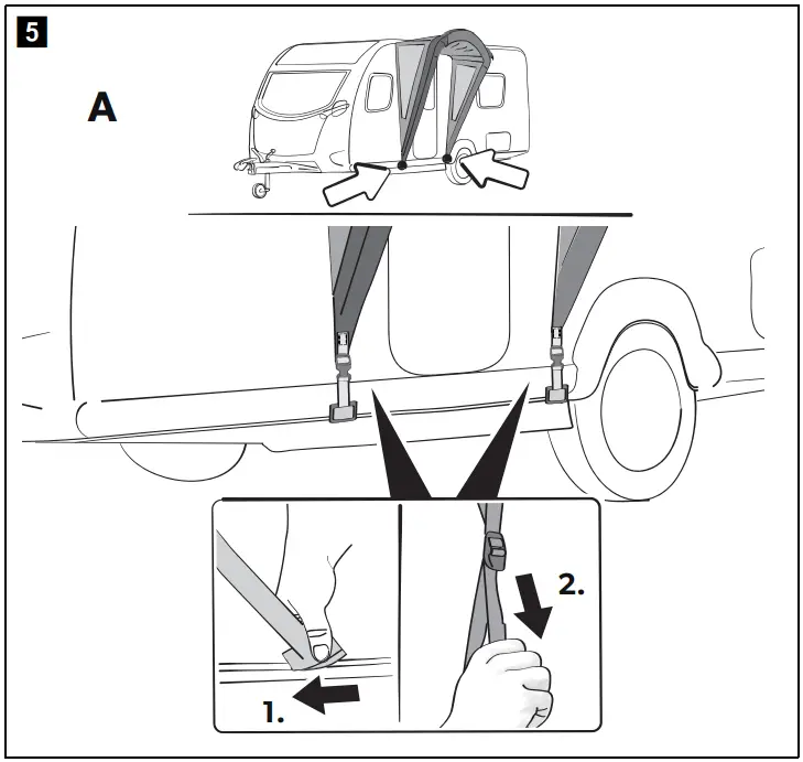Portico AIR 180 S Side Wing Canopy Using the canopy