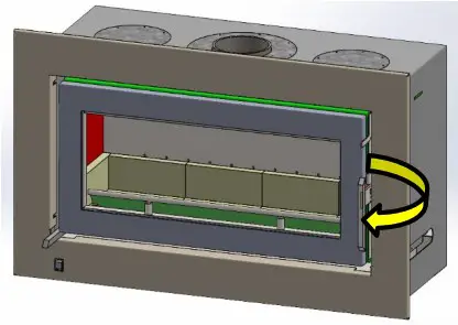 KEMLAN NZ CELESTIAL 900 Softwood with Fan - CELESTIAL 900 WITH FAN DOOR ADJUSTMENT INFORMATION 1