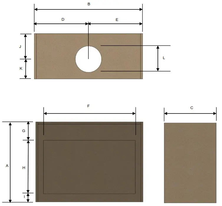 KEMLAN NZ CELESTIAL 900 Softwood with Fan - DIMENSIONS FOR WHITE BOARD ZERO CLEARANCE BOX