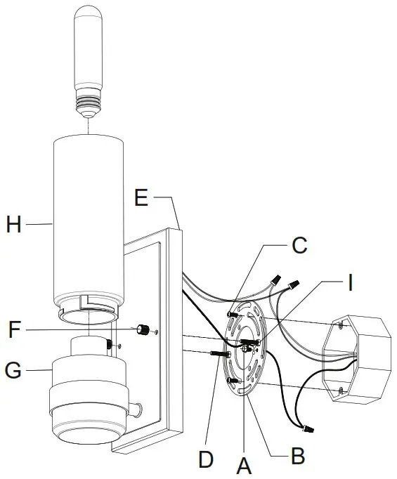 Hunter 19463 River Mill 4 25 in W 1 Light Brushed Nickel Rustic LED Wall Sconce - Product Overview