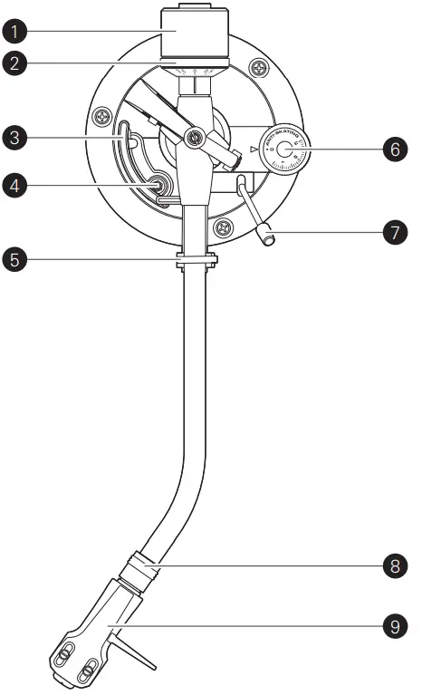 audio technica AT LP5X Fully Manual Direct Drive Turntable - Tonearm