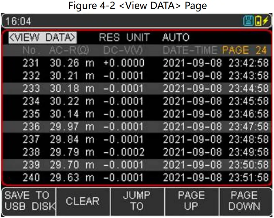 UNI T UT3550 Battery Tester - Fig 15