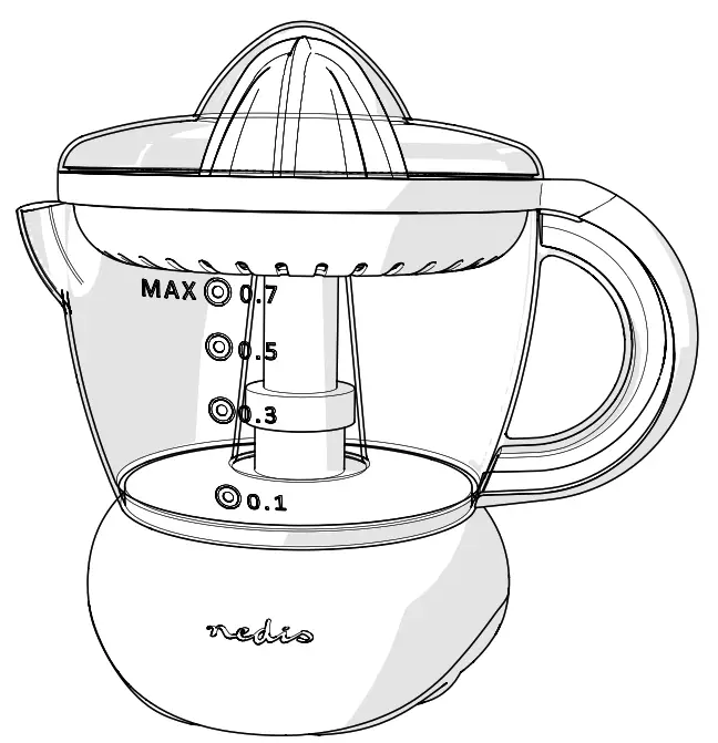 nedis KAJC100CWT Citrus Press