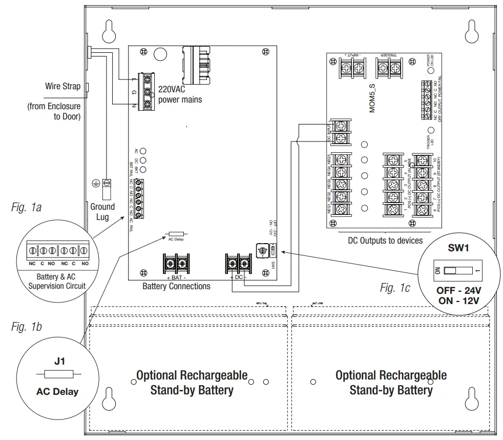 Altronix M220 Series Multi Output Access Control Power Supply Chargers