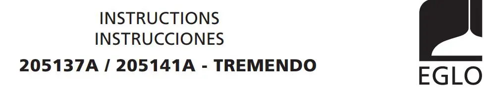 EGLO 205137A Tremendo 120 Structured Black Track Lighting Ceiling Light Instructions