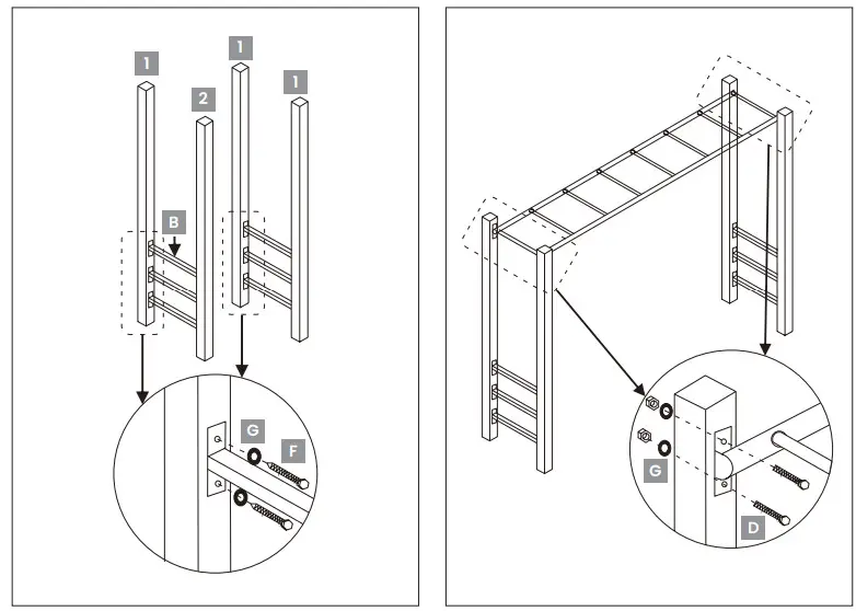 LIFESPAN 3m Amazon Monkey Bars- 1
