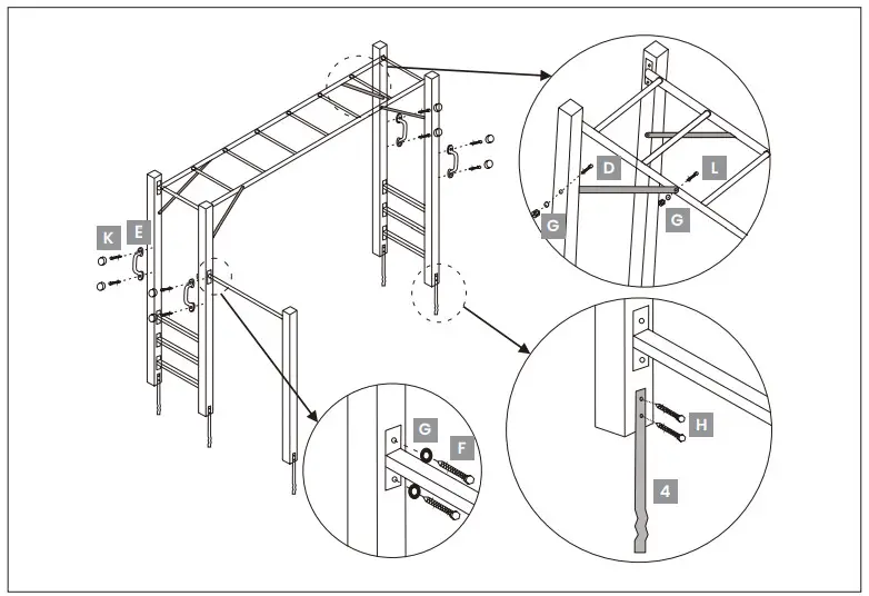 LIFESPAN 3m Amazon Monkey Bars- 2