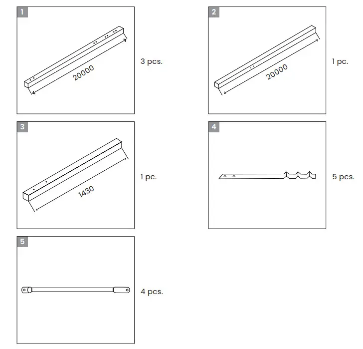 LIFESPAN 3m Amazon Monkey Bars- PARTS LIST