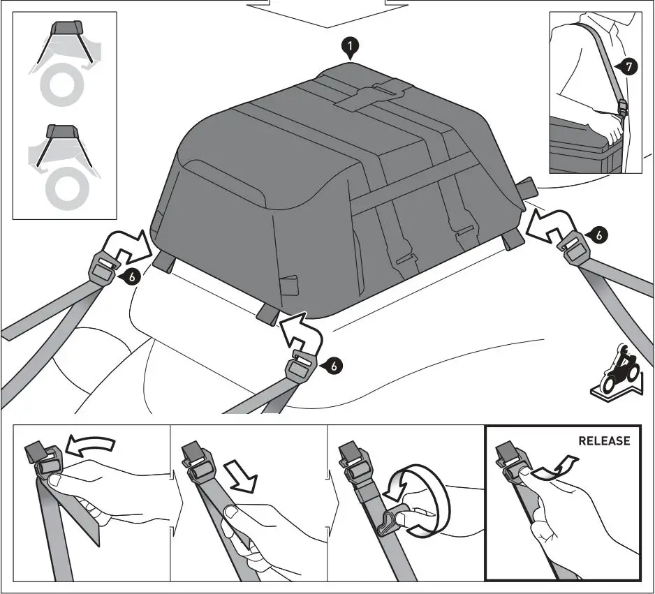 SW-MOTECH BC.SYS.01.889.20000 SysBag 30 Bag System Instruction Manual - Fastening