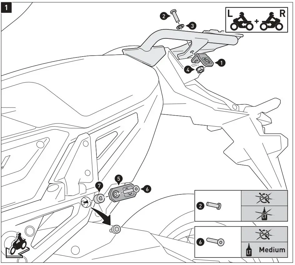 SW-MOTECH BC.SYS.01.889.20000 SysBag 30 Bag System Instruction Manual - Mounting