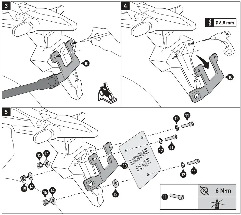 SW-MOTECH BC.SYS.01.889.20000 SysBag 30 Bag System Instruction Manual - Mounting 3,4,5