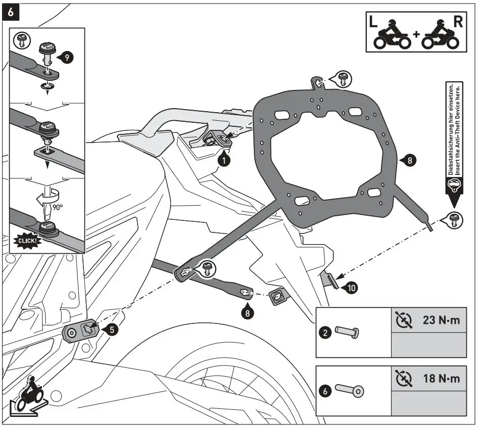 SW-MOTECH BC.SYS.01.889.20000 SysBag 30 Bag System Instruction Manual - Mounting