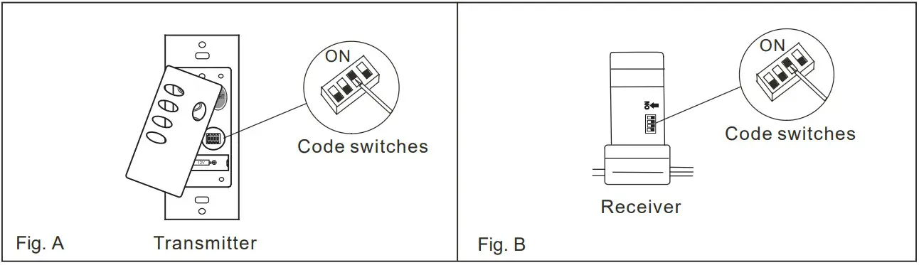 HINKLEY 980030 3 Speed Fan and Light Wall Control with Receiver - FIGURE 1