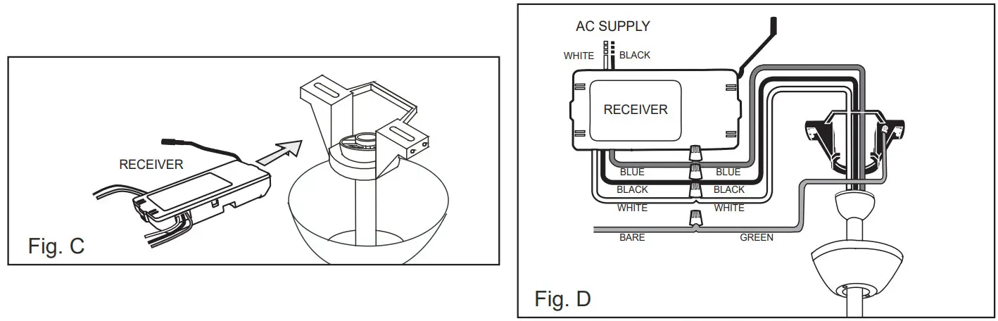 HINKLEY 980030 3 Speed Fan and Light Wall Control with Receiver - FIGURE 2
