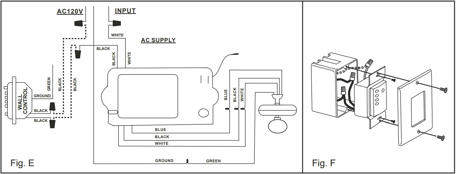 HINKLEY 980030 3 Speed Fan and Light Wall Control with Receiver - FIGURE 3