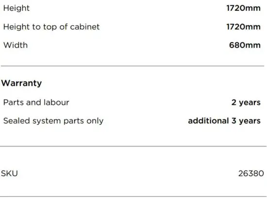 FIG 5 SPECIFICATIONS