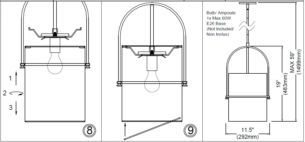 Dainolite-PDT-121P-Paddington-White-Modern-Contemporary-Drum-Pendant-Light- (4)