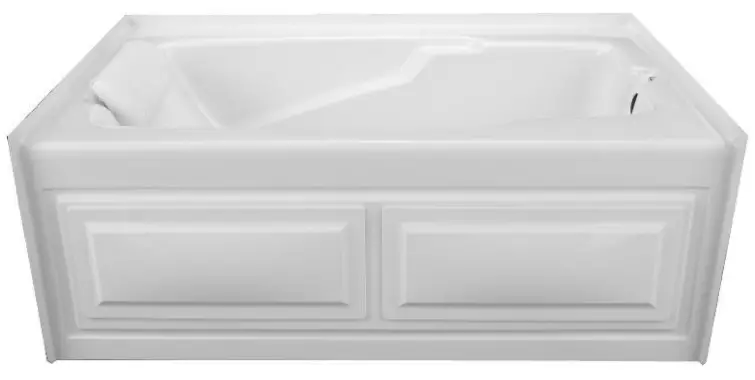 Laurel Mountain 3672MWASR064 72 Inch x 36 Inch Skirted Acrylic Combo Bath