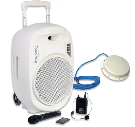 ibiza SOUND PORT12UHF-WH-MKII-POOLPACK Portable 12 Inch Sound System-PRODUCT