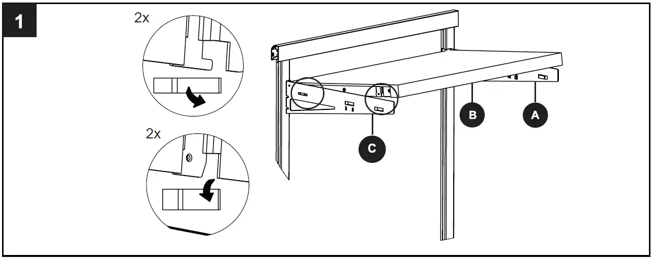 Origin 21 WD2SHK-16-OAK Wood Shelf Kit 3