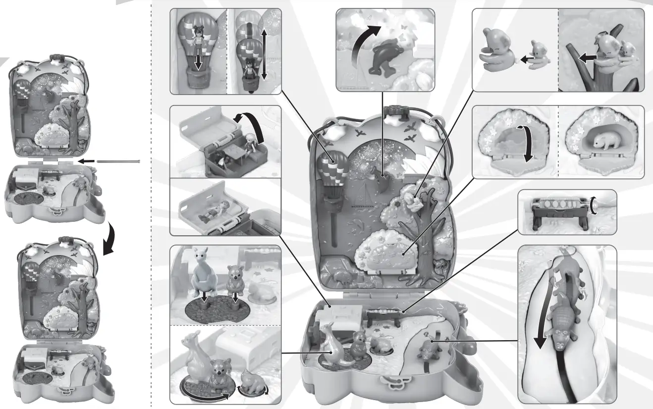 MATTEL GXC95 Polly Pocket Compact Koala Handbag Toy for Children - Fig 1