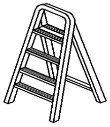 ZEVNI A04767W1 Conny 10 Inch H Black Wall Sconce - Ladder