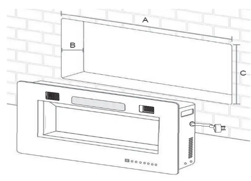 Gymax GYM05886 Electric Fireplace - Fig 5