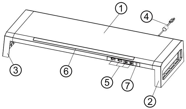 anko 43244058 RGB Monitor Stand - fig 1