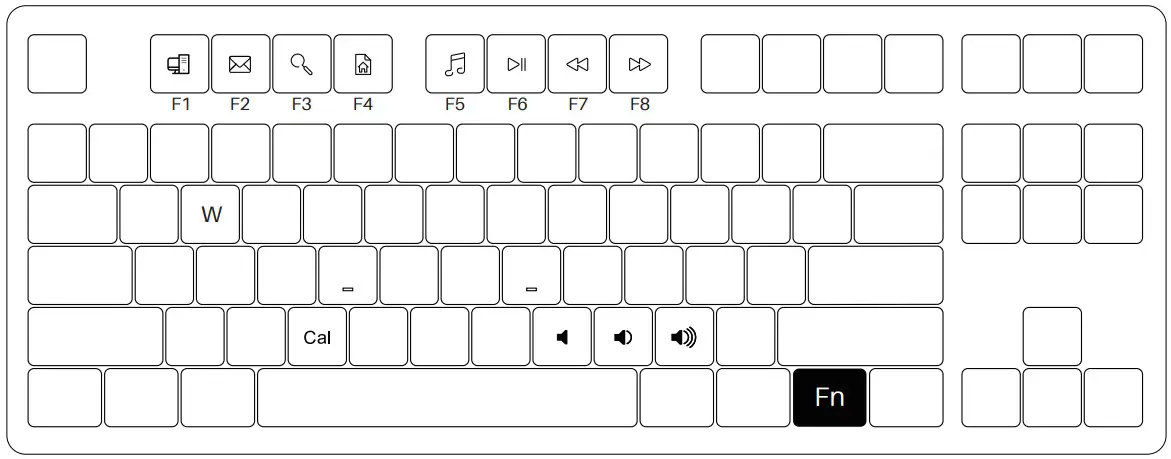 AKKO 5087S Shine Through RGB Mechanical Keyboard - RGB HotKeys