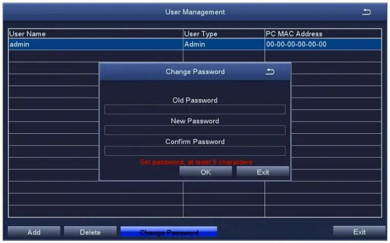Change Password Path