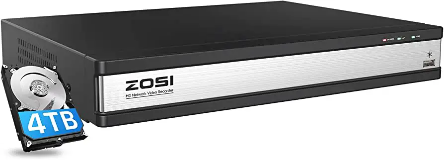ZOSI 1NR-16DK40 PoE NVR HD Network Video Recorder