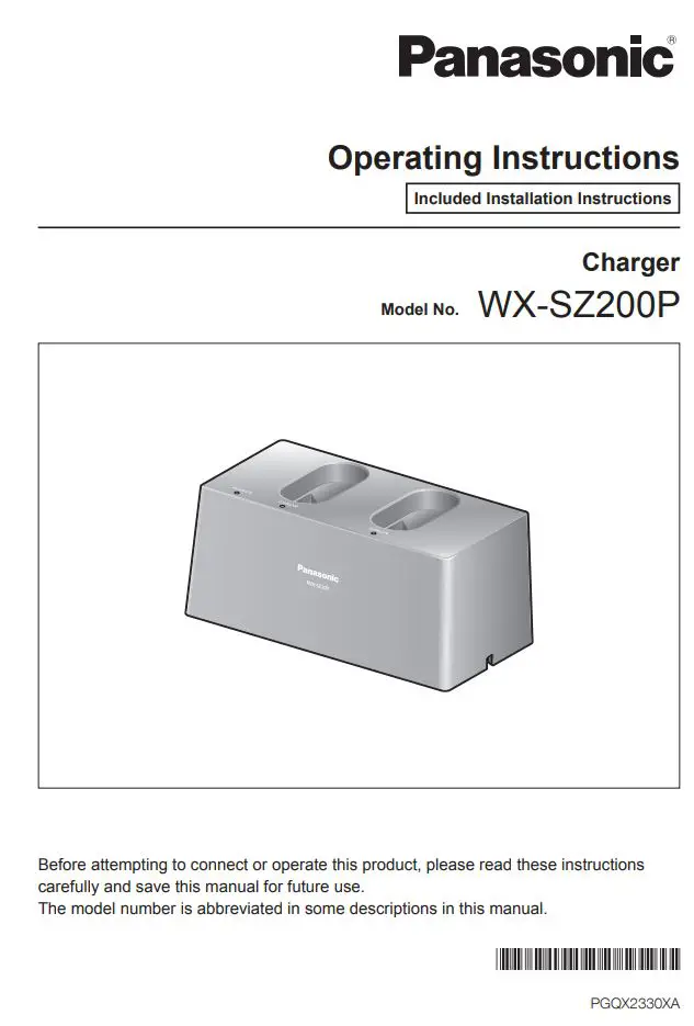 Panasonic WX-SZ200P Wireless Microphone System User Guide