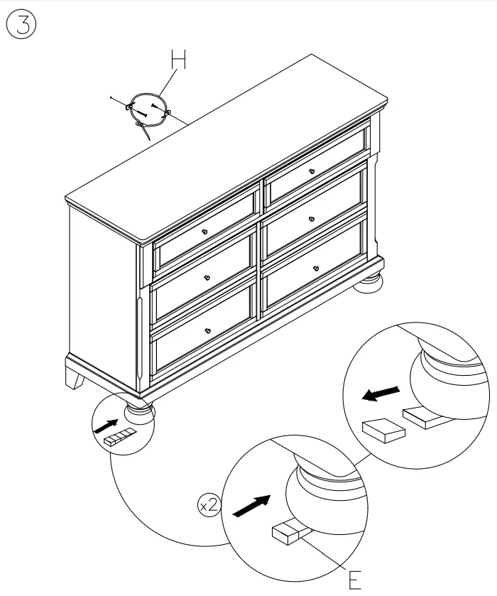 ASHLEY B733-21 Furniture Lettner Youth Dresser - fig 4