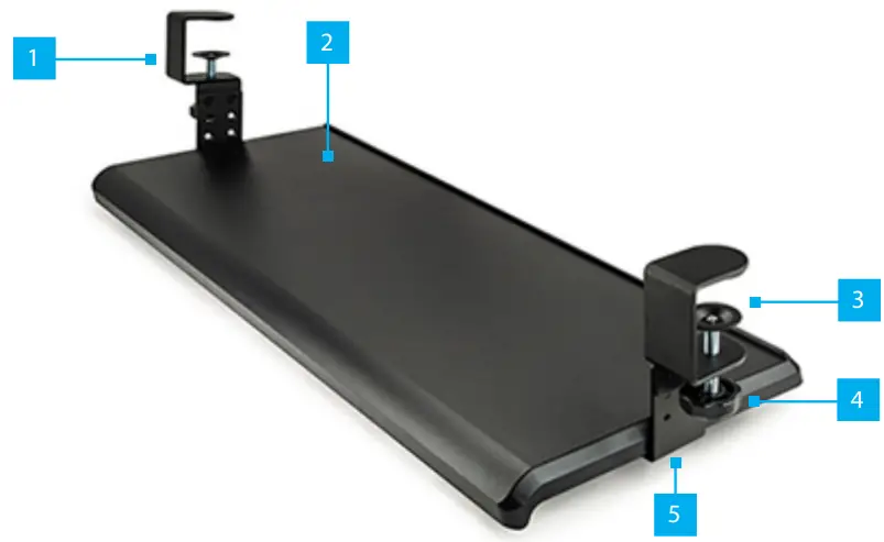StarTech com KEYBOARD-TRAY-CLAMP1 Desk Clamp Keyboard Tray - fig 1
