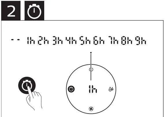 PHILIPS Humidifier 3000 Series 10 (up to 45 m² User Manual - Set the timer