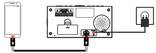 ROCAM CR01001E Digital Clock for Bedroom - USB CHARGING