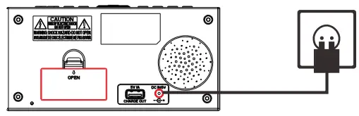 ROCAM CR01001E Digital Clock for Bedroom - power outlet