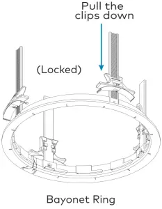 CRESTRON Ultimate 6.5 in. 2-Way All Weather In-Ceiling Speaker - bayonet ring 1