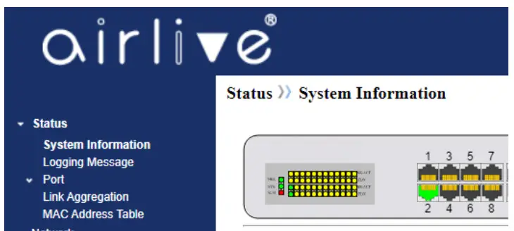 AirLive 400W Managed Gigabit PoE-Login