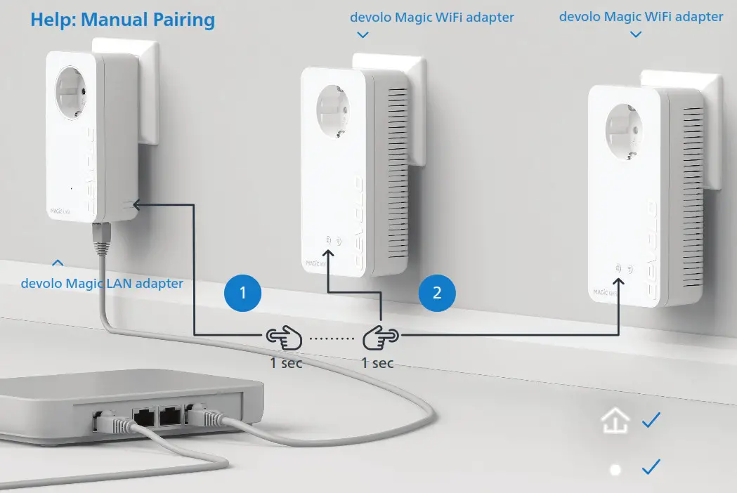devolo Magic 8786 WiFi Next Powerline Starter Kit - Manual Pairing 2
