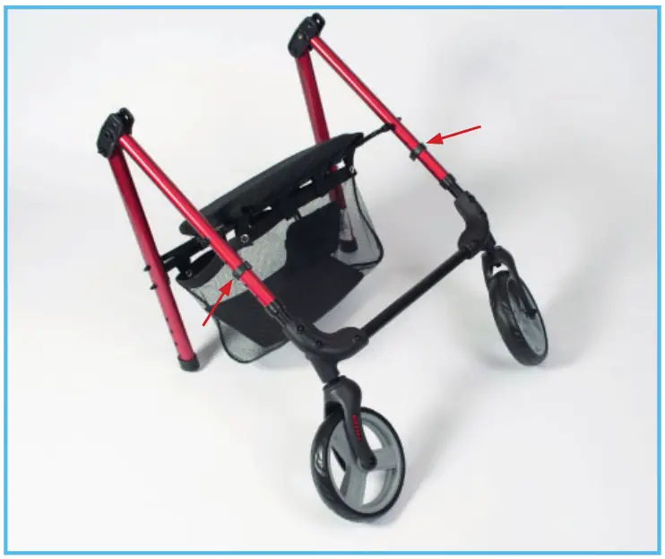 NRS Healthcare M87719 Lightweight 4 Wheel Rollator -- ASSEMBLY