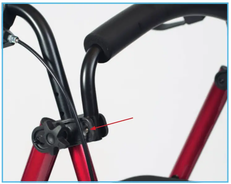 NRS Healthcare M87719 Lightweight 4 Wheel Rollator -back rest