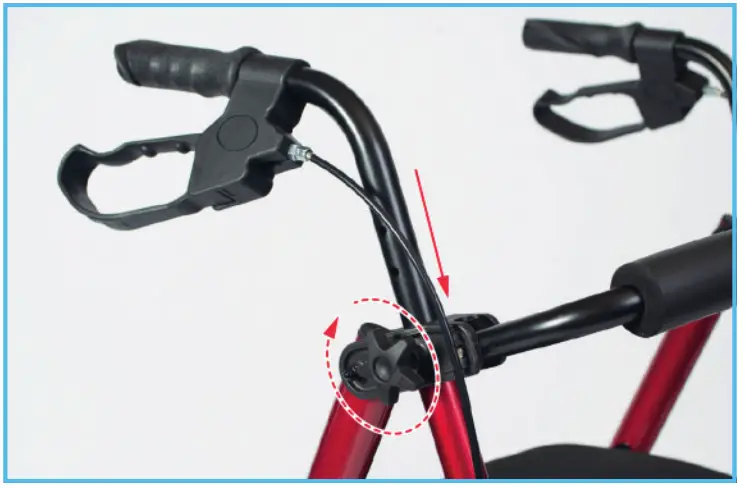 NRS Healthcare M87719 Lightweight 4 Wheel Rollator -- wheels