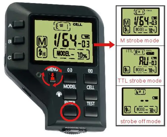 Cononmark AE TTL Trigger Remote Controller - mode setting